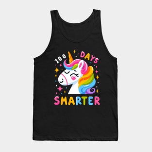 100 days smarter, whimsical cute unicorn Tank Top